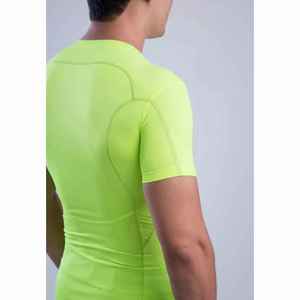 Vêtements de sport d'été, t-shirts de compression pour hommes de haute qualité, couleur unie, avec logo personnalisé, taille personnalisable, séchage rapide, course à pied - Product Image 4