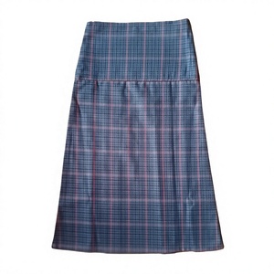 Girls Children Plaid <b>Pleated</b> <b>School</b> Uniform <b>Skirt</b> Polyester Cotton Adjustable Waist Zipper Closure Customizable Design for - Product Image 4