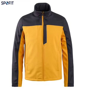 Veste softshell homme bicolore légère, résistante à l'eau, zippée, pour le travail, les activités de plein air et les occasions décontractées - Product Image 1