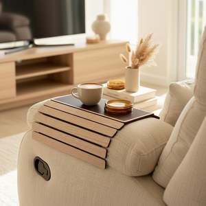 Table d'appoint en bois écologique pour canapé, fabricant OEM |   Plateau d'accoudoir de canapé personnalisé avec logo – Fournisseur en gros pour l'exportation - Product Image 5