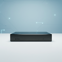 Casing Mini PC BL-N805-BLK Super Kecil 176*156*29mm Desain Anti-debu, Chassis Hitam Anodized, Pendingin untuk Soft Router PC