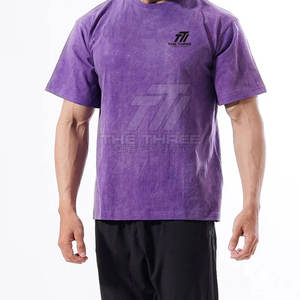 Camiseta de algodón 100% con lavado ácido, nuevo diseño, para hombre, venta al por mayor, ropa de moda, corte holgado, estampada. - Product Image 5