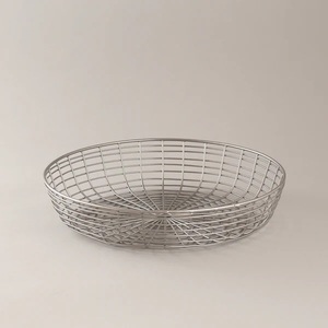 Modern Stainless Steel Wire Fruit Bowl - Elegant Scalloped Rim Decorative <b>Bread</b> <b>Basket</b> for Countertop - Product Image 3