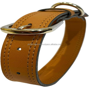 Collier de chien en cuir véritable pour petits, moyens et grands chiens Fait à la main avec boucle réglable Mignon collier rembourré doux Cadeaux - Product Image 5