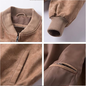 Comfortex International Handcrafted Cow <b>Suede</b> Leather Bomber <b>Jacket</b> Vintage Flight Style Men's Leather <b>Jacket</b> - Product Image 5