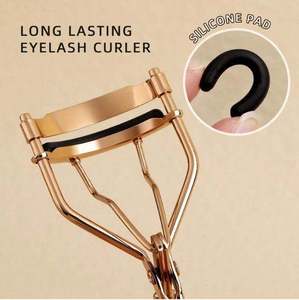 Gold Color Stainless Steel Manual Eyelash Curler Long-Lasting Lash Lift <b>Makeup</b> <b>Tool</b> with Non-Slip Comfort Grip Gentle Design - Product Image 6