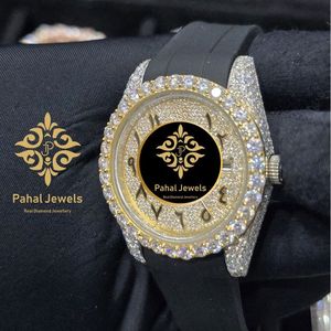 นาฬิกาข้อมือผู้หญิง Pahal Jewels หรูหรา ระบบจักรกลอัตโนมัติ ตัวเรือนทอง ขนาด 40 มม. หน้าปัดทรงกลม สายขนาด 20 มม. เรืองแสง ดีไซน์ทันสมัย - Product Image 4