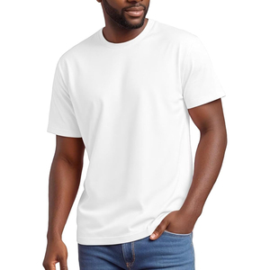 Camiseta de Algodón Lavanda para Hombre, Manga Corta, Cuello Redondo, Corte Regular, Informal, Tejido de Punto, Color Sólido - Product Image 4