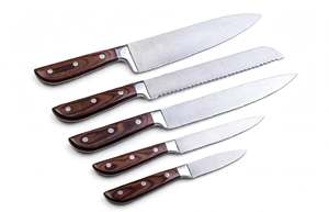 Juego de 5 Herramientas Utilitarias Resistentes de Acero con Alto Contenido de Carbono, Hechas a Mano, con Mango de Madera - Product Image 4