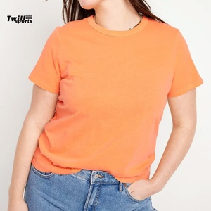 Camiseta de Algodón Personalizada de Alta Calidad 2026 para Mujer, con Logotipo Impreso, Decoración Bordada de Verano, Camiseta Lisa - Product Image 6