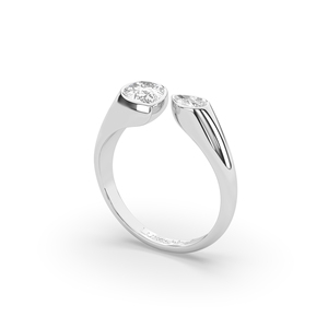 แหวนเพชรทรงลูกแพร์เจียระไนบริลเลียนท์ 0.80 กะรัต เพชรเลี้ยงในห้องปฏิบัติการ ทอง 14K น้ำหนักเบา ดีไซน์ทันสมัย สำหรับงานแต่งงาน รับรองโดย IGI - Product Image 6