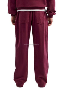 Ensemble de survêtement homme en molleton avec logo personnalisé, respirant, streetwear, fermeture éclair, délavé à l'acide, coupe évasée, hiver, couleur unie, sweat à capuche et pantalon de survêtement - Product Image 5