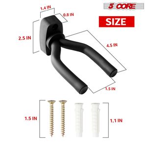Gancio per chitarra con montaggio a parete GH IRON 2 pz per basso elettrico classico acustico-supporti per strumenti musicali - Product Image 3