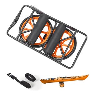 Carrello per Kayak e Canoa da Campeggio con Pneumatici in Gomma Piena da 15 Pollici, Capacità di Carico 330 Libbre, Smontabile, con Cavalletto - Product Image 5