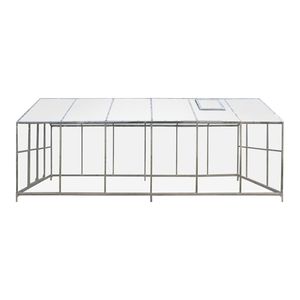 Serra Tradizionale 8FT X 20FT con Telaio in Acciaio Zincato, Tetto in Policarbonato a Doppia Parete, Pareti Solide Trasparenti TMG GH821 - Product Image 3