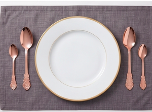 Elegant Rose <b>Gold</b> Metal <b>Teaspoons</b> With Ornate Handles Dishwasher Safe Flatware Set For Kitchen Use And Hotel Use - Product Image 5