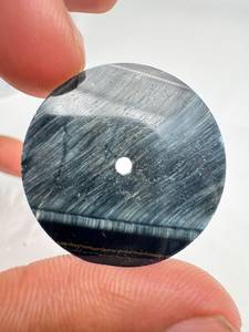 Esfera de Reloj de Ojo de Tigre Azul de 28.50mm 0.70mm, Esfera de Reloj con Piedras Preciosas, Tamaño y Forma Personalizables, Componentes para la Fabricación de Relojes - Product Image 4