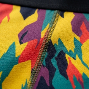 Boxer imprimé géométrique coloré pour hommes, coupe ample, mélange de coton, taille élastique, respirant, confortable, sous-vêtements décontractés - Product Image 5