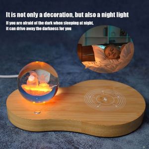 Promotional Custom logo <b>Crystal</b> <b>Ball</b> Night Light <b>Crystal</b> Crafts with USB Wireless Charging Stand Desktop Gift - Product Image 6