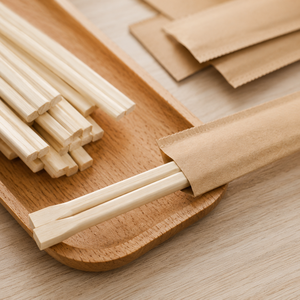 Palillos Desechables de Bambú Natural, Ecológicos, Envueltos Individualmente, Superficie Lisa, Empaque Personalizado para Fiestas - Product Image 1