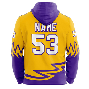 Sweat à capuche de hockey sur glace personnalisé, unique et abordable, 100% polyester sergé, maillot de sport avec lacets, service OEM, couleur personnalisée, imperméable - Product Image 2