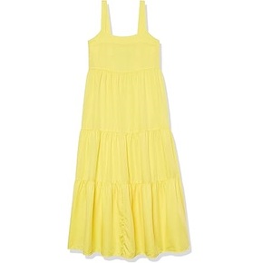 Vestidos de Maternidad sin Mangas al por Mayor, Color Amarillo Liso, Elásticos y Transpirables para Mujeres Embarazadas - Product Image 1
