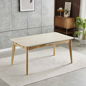 Vente en gros de tables design modernes en bois blanc <span class=keywords><strong>meubles</strong></span> de salon avec table à manger multifonctionnelle - Product Image 2