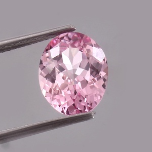 Morganite naturelle rose pêche, taille ovale, pierre précieuse en vrac de qualité supérieure, certifiée IGI, légère, pour la fabrication de bijoux - Product Image 4
