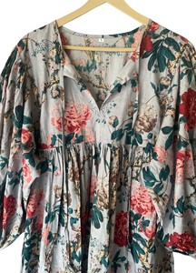 Robe longue 100 % coton pour femme, la plus vendue, faite à la main, style bohème décontracté, imprimé floral, douce, pour l'été et la plage, naturelle et ample - Product Image 2