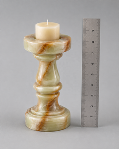 Support de bougie pilier en onyx naturel poli, fait main, sur piédestal, modèle de chandelier en pierre, vente en gros, personnalisé, Impex Pakistan 2026 Top - Product Image 6