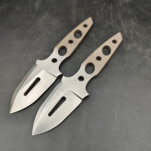 2 Cuchillos de Cocina de Grado Industrial con Hoja Esqueletizada Tipo Drop Point, Acero Inoxidable 59-60 HRC, Hoja Fija, OEM/ODM DIY - Product Image 1