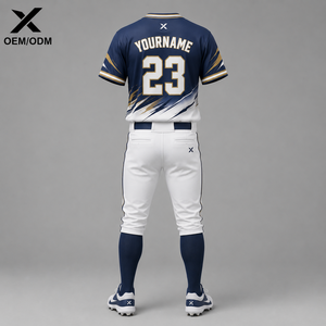 Conjunto de Uniforme de Béisbol para Hombre, Manga Corta, Estampado, Transpirable, Corte Regular, para Todas las Temporadas, Diseño de Color Personalizado - Product Image 2