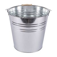 Seau en fer galvanisé au design vintage tendance avec poignée pour la décoration et le rangement de jardin et de maison, taille et forme personnalisées