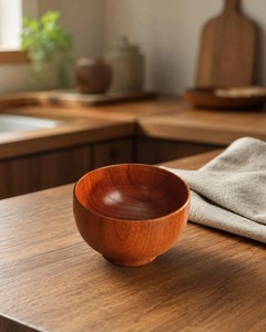Tazón de Madera de Alta Demanda con Vetas Naturales, Tazón Rústico Reutilizable para Ensaladas, Frutas, Bocadillos y Servir Alimentos en Venta - Product Image 2