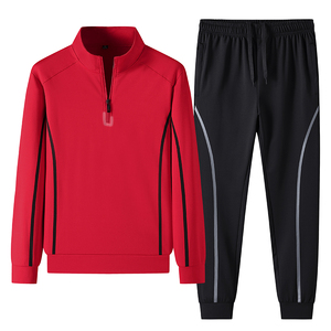 <b>Men</b>’s Performance Tracksuit Set Athletic Jogger <b>Jacket</b> Sports Training Wear Activewear Two Piece Set - Product Image 4