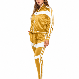 OEM Wholesale Women <b>Tracksuit</b> Set Zip Up Jacket Jogger Pants Custom Logo - Product Image 3