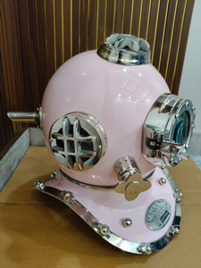 Réplique de casque de plongée vintage rose Mark V, casque de plongée sous-marine nautique, décoration maritime, modèle de collection - Product Image 4