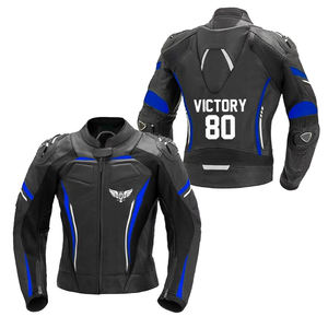 Chaqueta de Motociclista de Cuero Personalizada para Hombre con Armadura CE, Chaqueta de Carreras, Equipo de Protección para Motociclistas, Fabricante OEM - Product Image 1