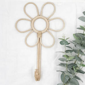 Ganchos de Pared con Forma de Flor de Ratán, Gancho Individual para Colgar Abrigos, Venta Directa de Fábrica - Product Image 6