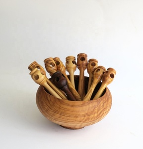 Cuillère à miel en bois avec finition miroir et long manche pour le camping – Écologique pour servir le sirop et le miel - Product Image 6