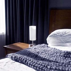 Manta Tejida a Mano, Gruesa y Cálida, 1.3*1.7m, Gris Oscuro, para Cama - Product Image 3