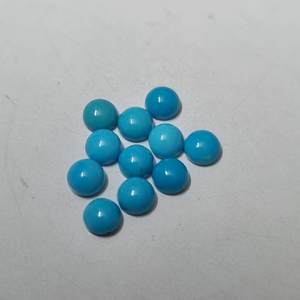 Turquesa Natural Pulida de Grado AAA, Corte Redondo de 4 mm, Gema para Joyería - Product Image 2