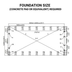 Tettoia Agricola 40FT X 80FT con Copertura in PVC 21 oz e Porte di Accesso TMG DT4081 (Precedentemente DT4080) - Product Image 6