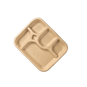 Meilleure qualité Assiette jetable de 10 pouces bagasse ronde avec 3 composés Prix de gros au détail pour l'exportation en Inde - Product Image 2