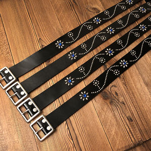 Ceinture pour homme en cuir de vachette, style décontracté, boucle en acier, écologique, longueur réglable, largeur 3,0 cm, personnalisable - Product Image 5