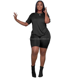 Custom Logo Summer Gym Jogger Loungewear Two Piece Workout Shorts Set Casual Solid Style <b>Track</b> Suit Matching <b>T</b>-shirts Shorts - Product Image 1