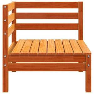 Juego de Sofás de Jardín de Madera de Pino Maciza Color Cera Marrón, Diseño de 2 Unidades Individuales - Product Image 5