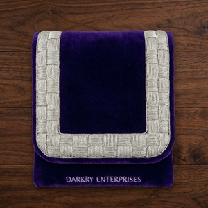 Insignias bordadas personalizadas de alambre de lingotes de plata, hechas a mano, con cinta azul claro, para regalia masónica, parche de corona trenzada - Product Image 4