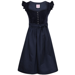 <span class=keywords><strong>Abito</strong></span> <span class=keywords><strong>Midi</strong></span> da Donna in <span class=keywords><strong>Velluto</strong></span> Vintage Ecologico con Maniche a Cappuccio e Dettaglio Cintura in Vita Naturale, Ideale per Feste e Abbigliamento Invernale - Product Image 1