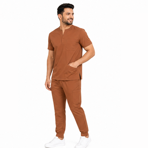 Tenue d'hôpital pour hommes, uniforme médical personnalisé, vêtements de travail pour le personnel médical, chemise et pantalon à col en V, doux et respirant, vente en gros - Product Image 4